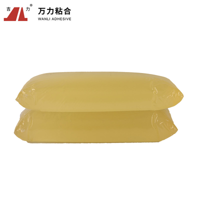 Colle chaude solide adhésive de empaquetage jaune de fonte chaude de TPR pour le polypropylène TPR-204B