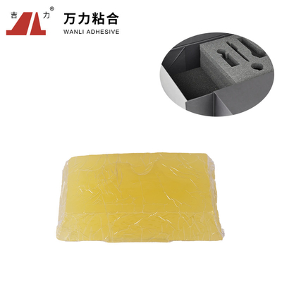Colle de scellage de empaquetage transparente jaune-clair TPR-7606 de carton grumeleux chaud de fonte