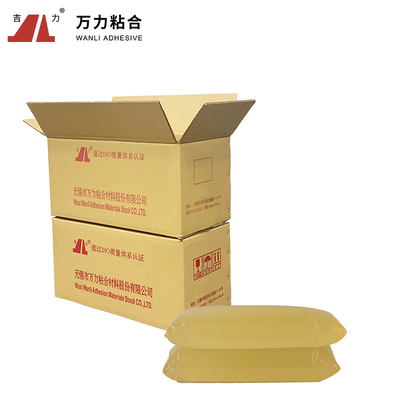 Colle chaude solide adhésive de empaquetage jaune de fonte chaude de TPR pour le polypropylène TPR-204B