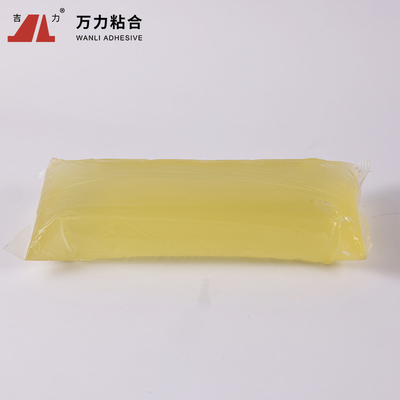 Colle chaude solide adhésive de empaquetage jaune de fonte chaude de TPR pour le polypropylène TPR-204B