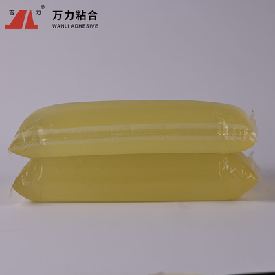 Colle chaude solide adhésive de empaquetage jaune de fonte chaude de TPR pour le polypropylène TPR-204B