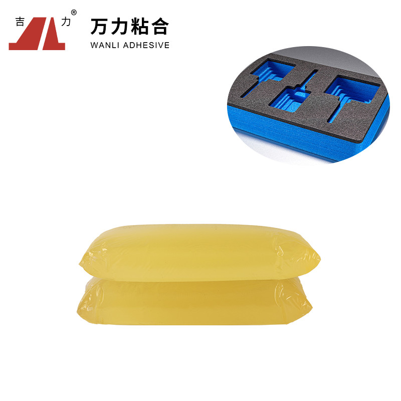 Colle chaude solide adhésive de empaquetage jaune de fonte chaude de TPR pour le polypropylène TPR-204B